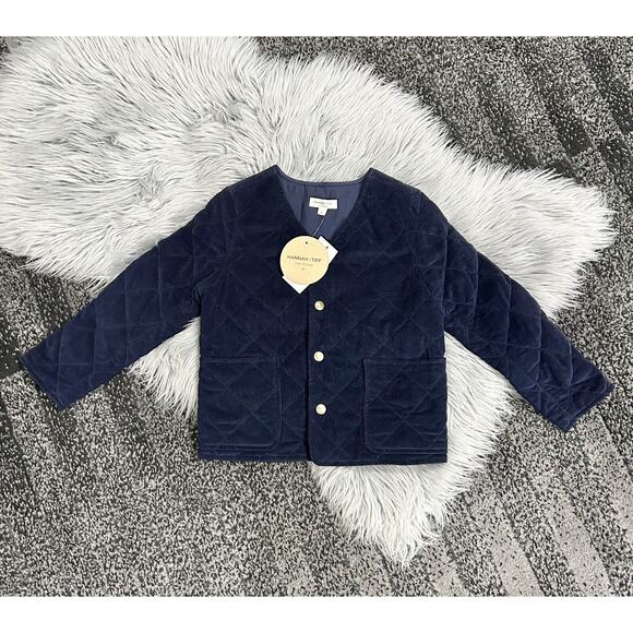 Hannah & Tiff Girls Navy Corduroy Quilted Jacket Size 6 (MSRP 101)‎ - Picture 1 of 4